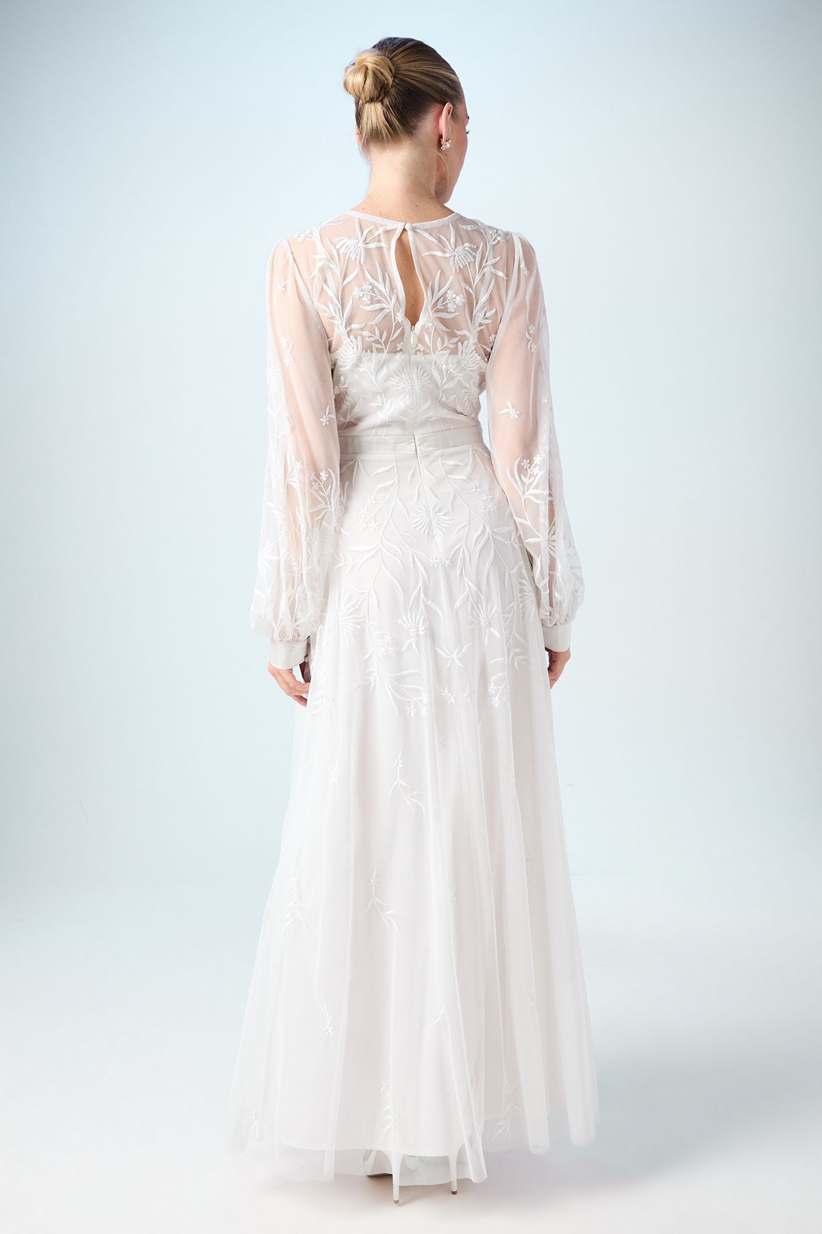 Coast Blouson Sleeve Wildflower Wedding Dress Ivory image 3