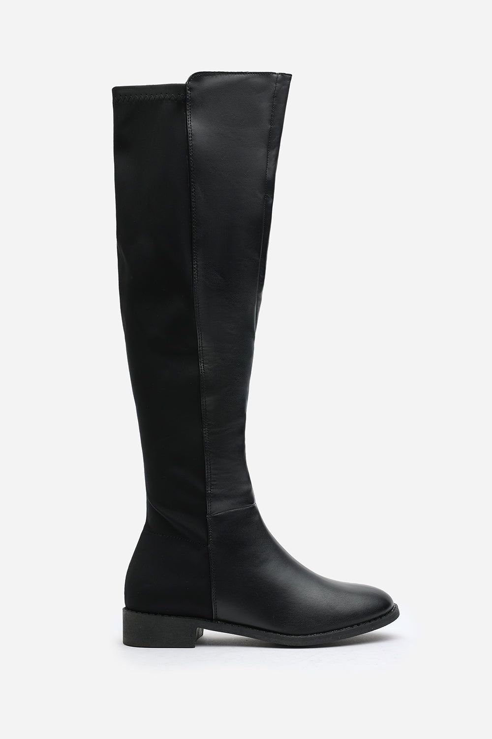 Where's That From 'Verity' Faux Leather Stretch Over Knee Flat Riding Boots image 2