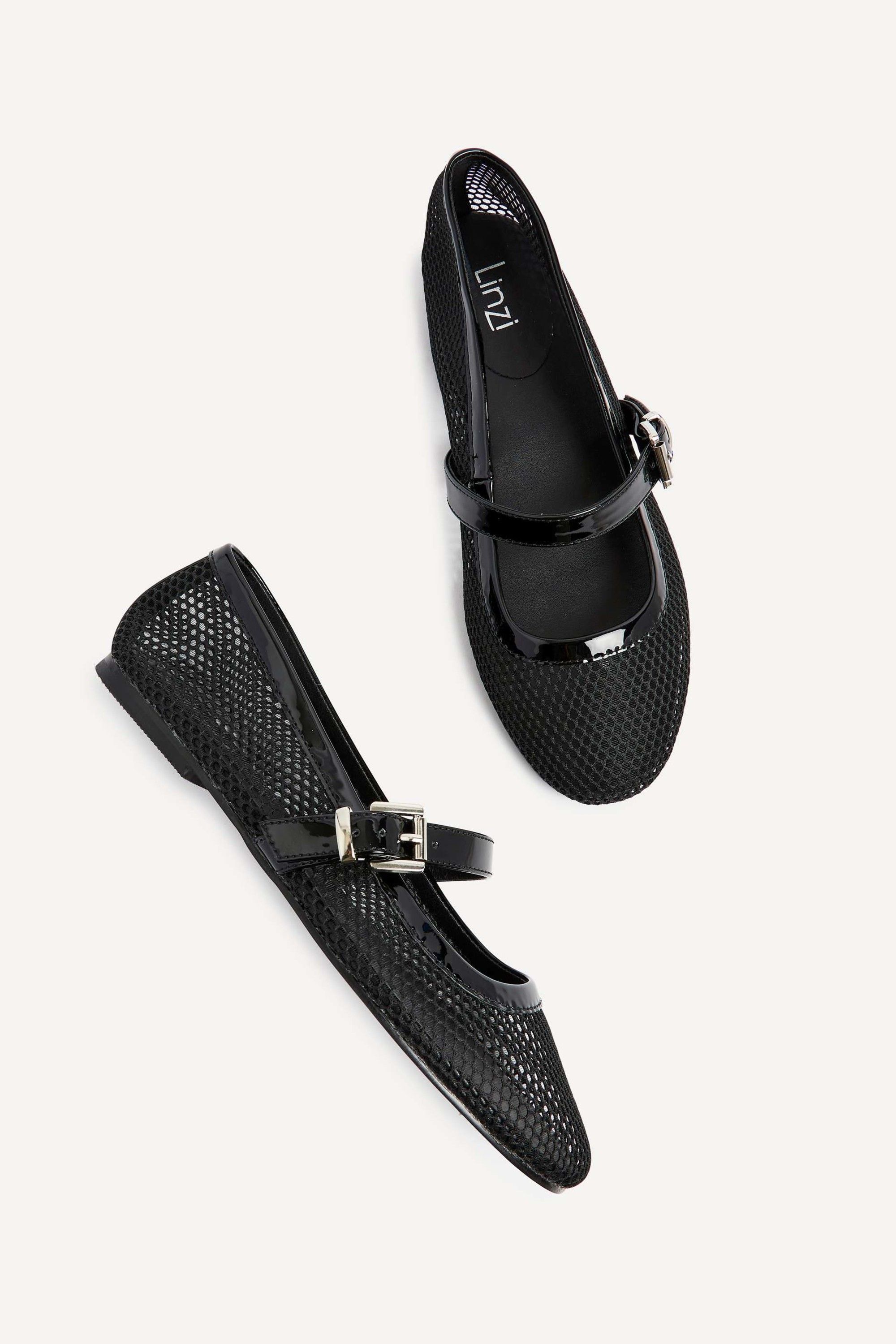 Linzi Arielle Black Mesh Mary Jane Pump image 5