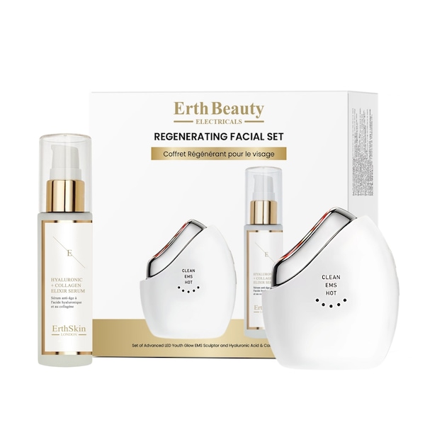 Erth Skin London Regenerating Facial Set ( LED EMS Sculptor + HA Serum 60ml)