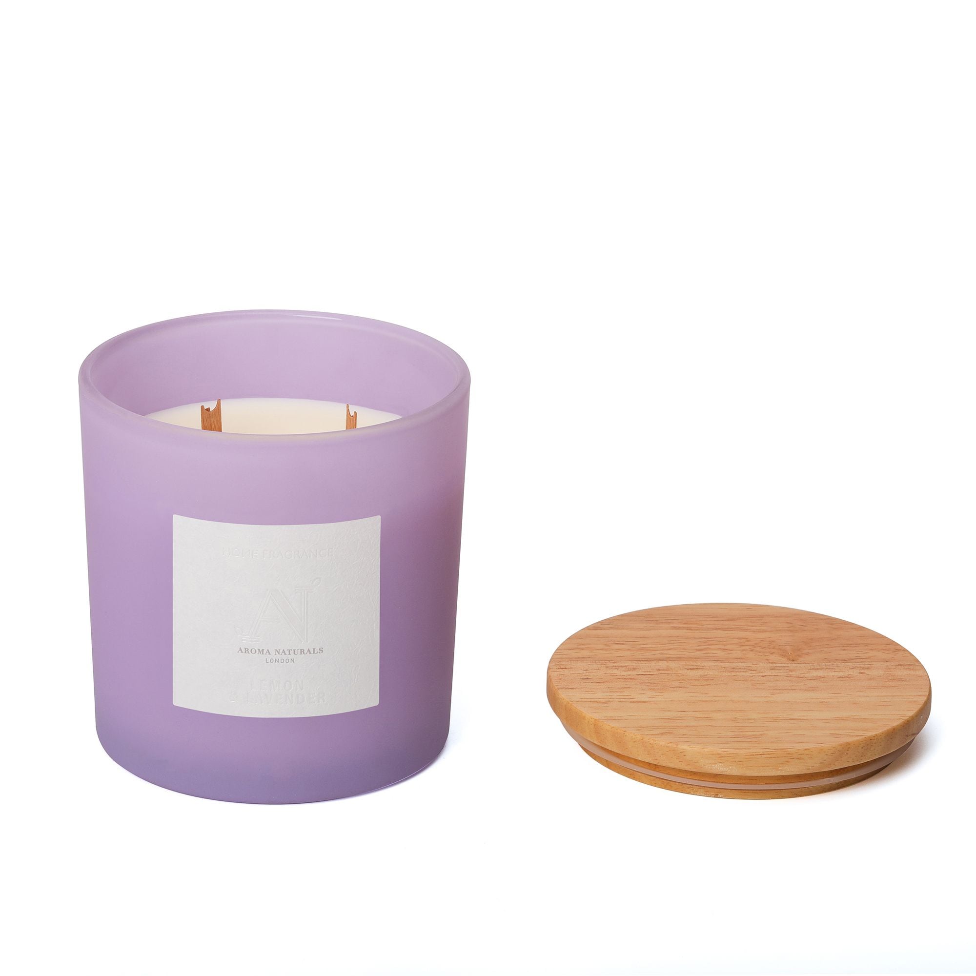 Aroma Naturals Frosted Decadence Glass Candle - Cashmere Scent image 3