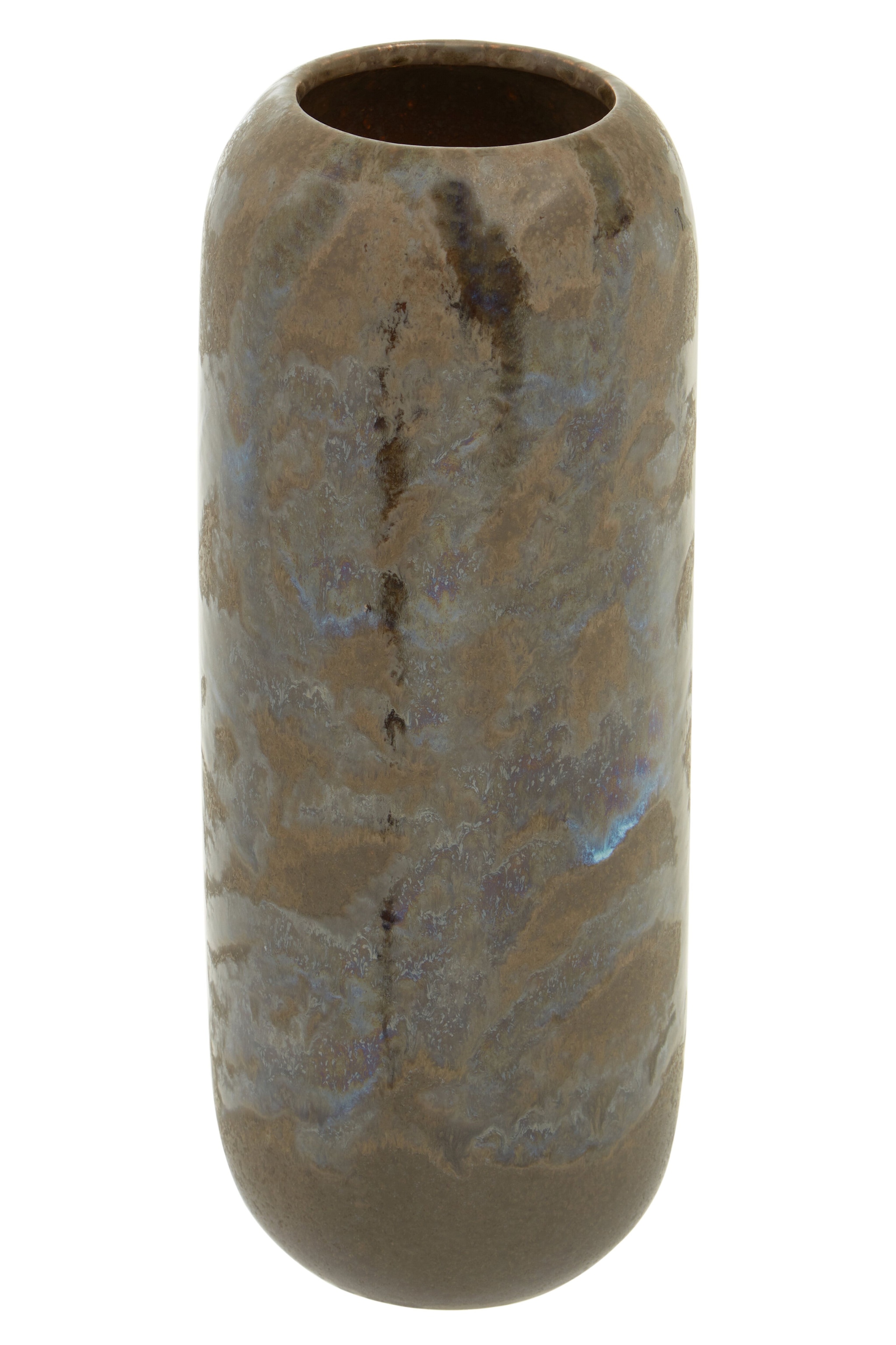 Orsina Brown Vase, Boho Chic Decorative Vase, Modern and Contemporary Stoneware Tall Vase, Large Vase for Homes image 4