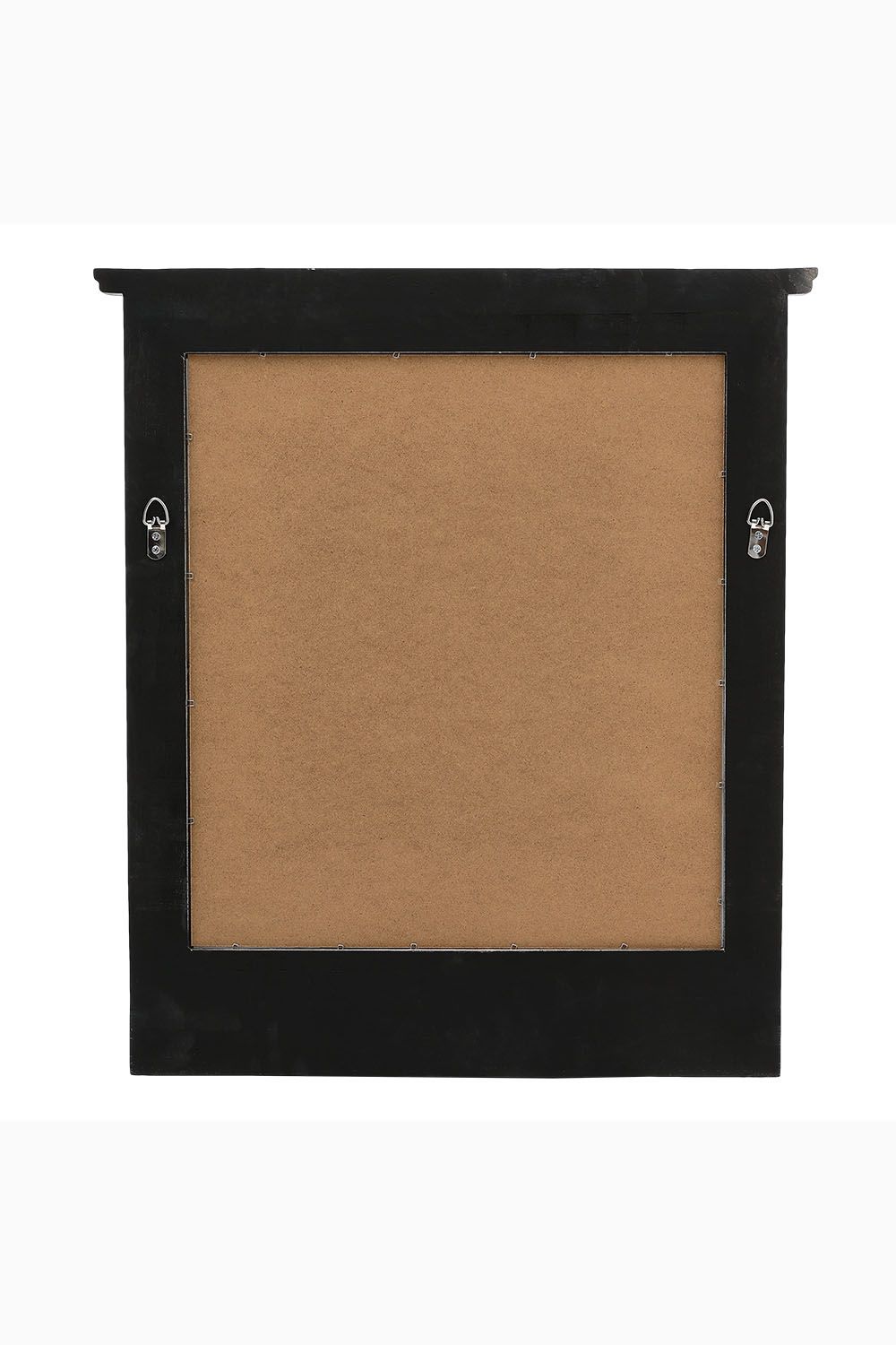 Living and Home 62cm W x 70cm H  Wood Grain Frame Wall Mirror with Hooks image 4