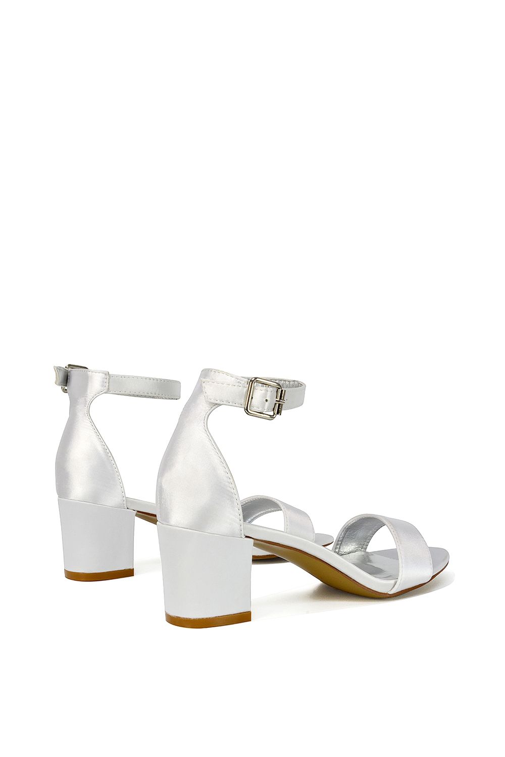 XY London 'Rita' Buckle Up Ankle Strap Low Mid-Block High Heel Sandals image 3