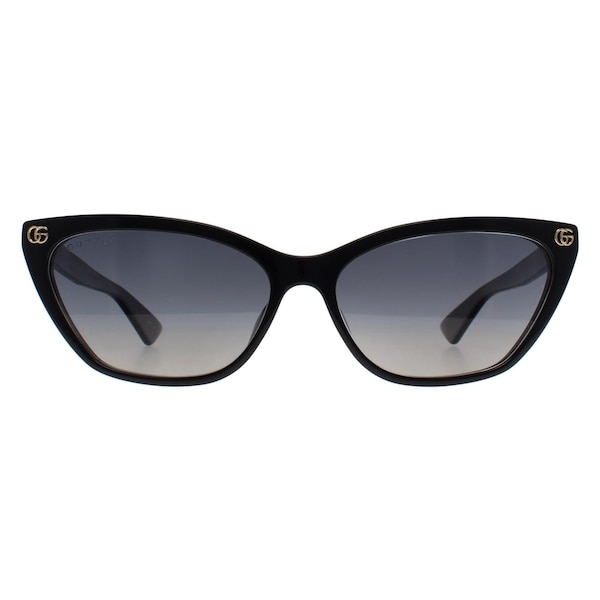 Gucci Cat Eye Shiny Black Grey Gradient Polarized GG1815S