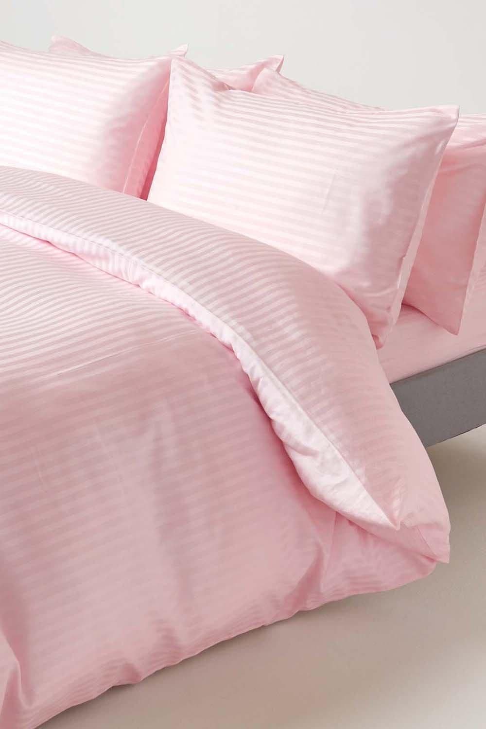 Homescapes Egyptian Cotton Satin Stripe Flat Sheet 330 Thread Count image 3