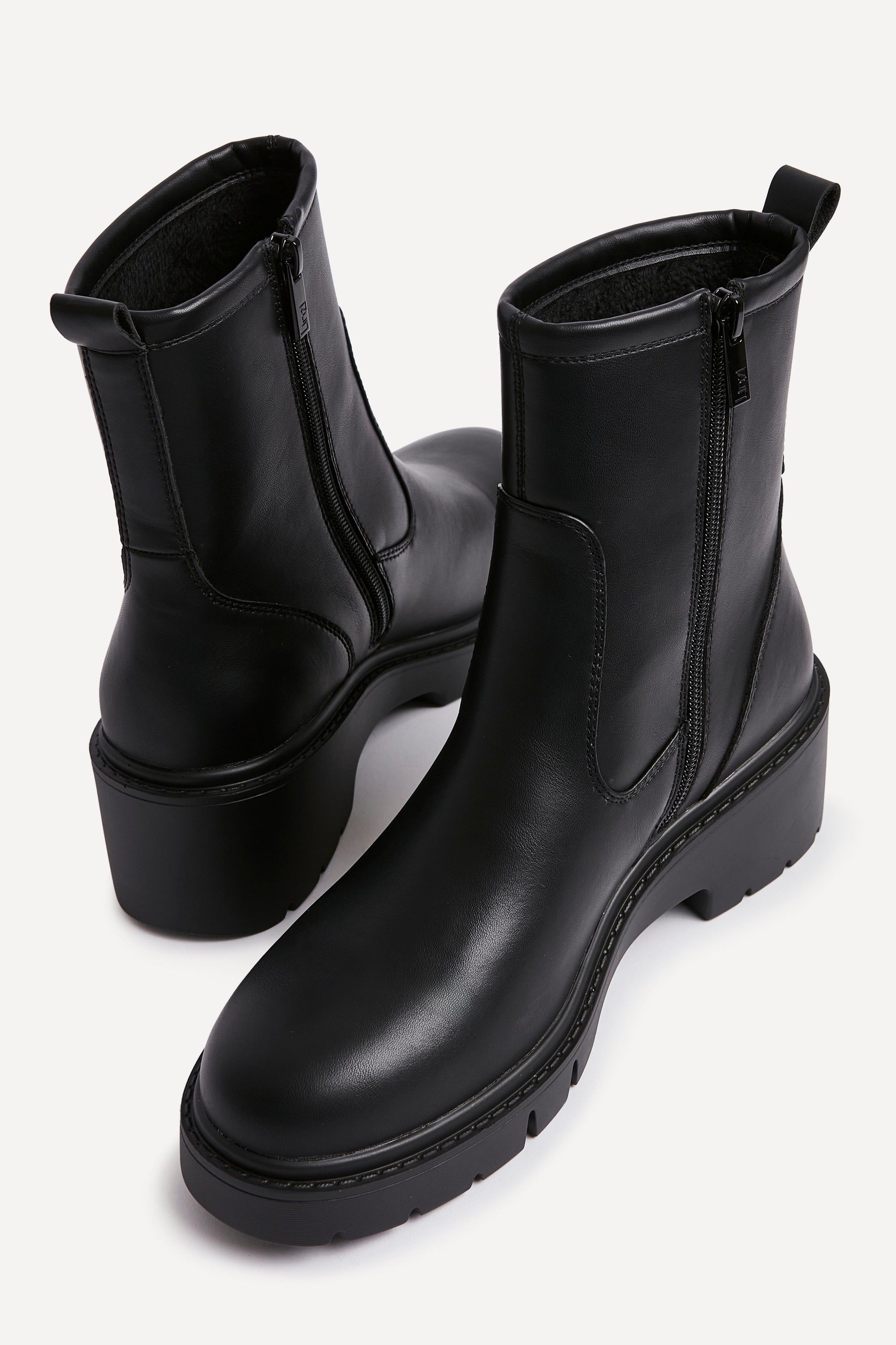 Linzi Limited Black Faux Leather Ankle Boot image 4