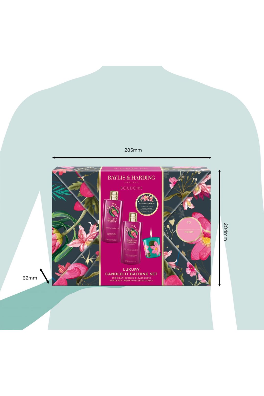 Baylis & Harding Boudoire Gift Wrapped Candlelit Gift Set Multi image 6