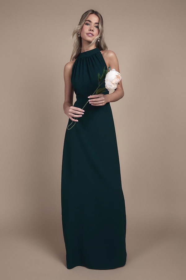 Coast Teen Coast Halterneck Bridesmaid Dress Emerald