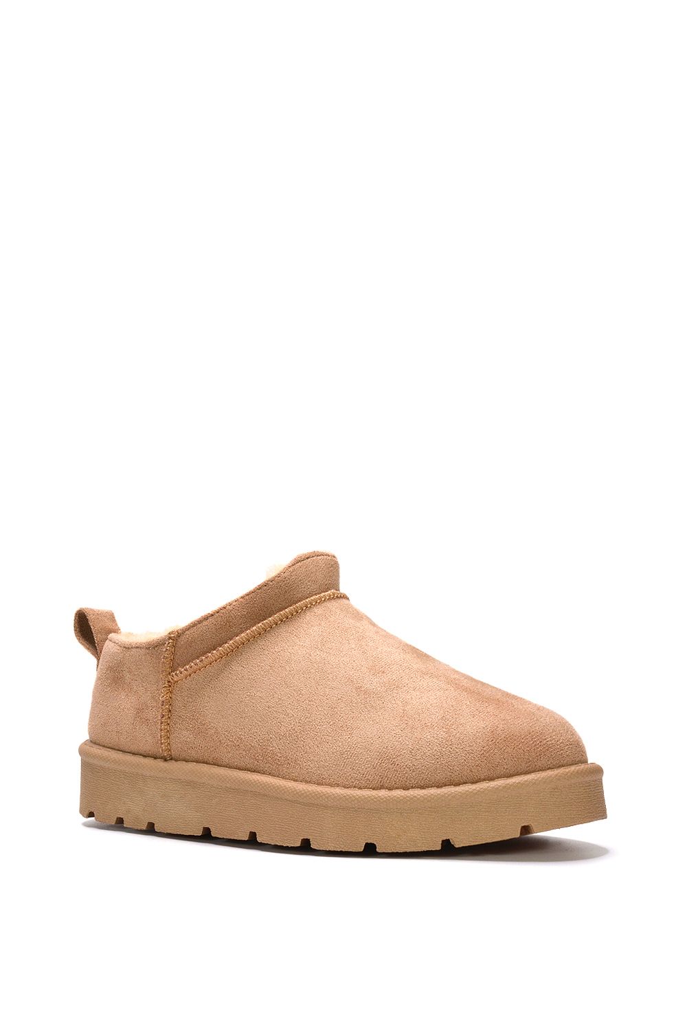 XY London 'Maeve' Faux Fur Lined Slip On Flat Mini Snug Booties image 2