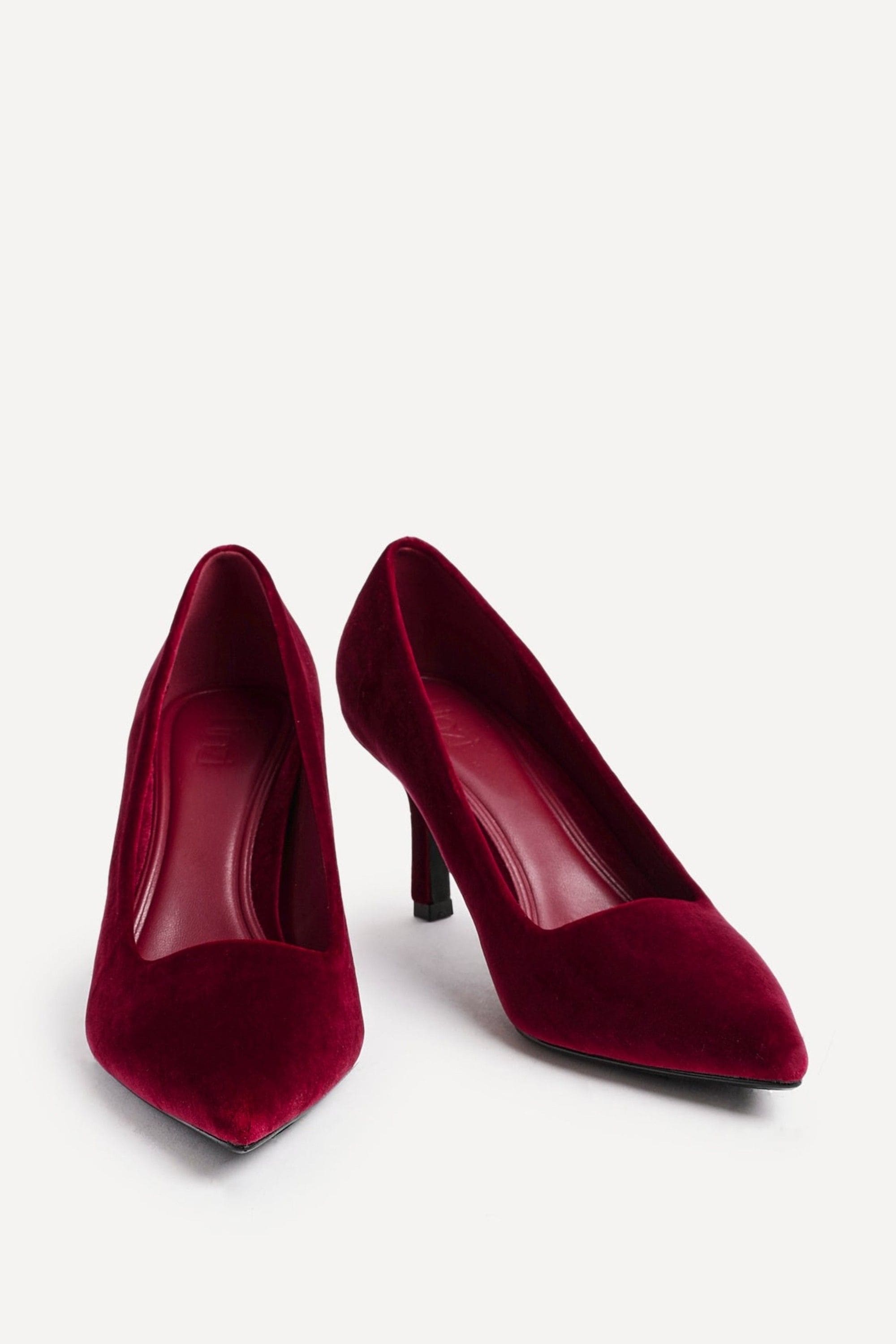 Linzi Kat Burgundy Velvet Classic Court Heels image 3