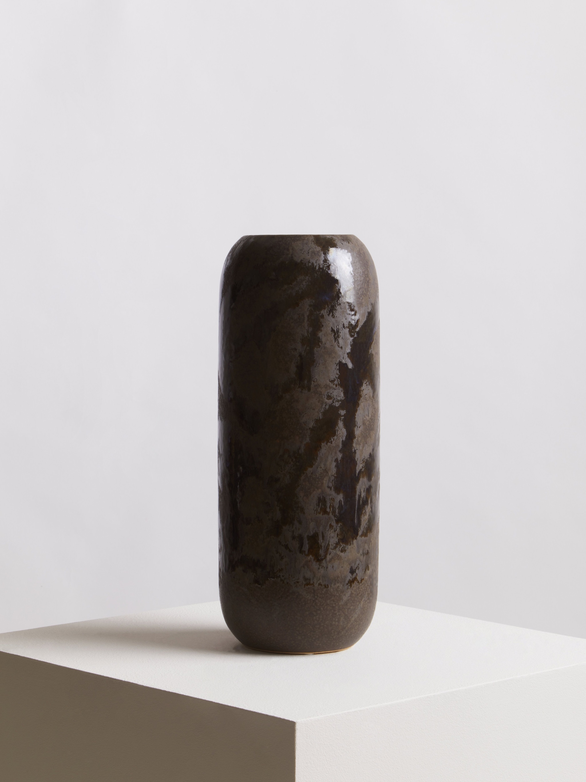 Orsina Brown Vase, Boho Chic Decorative Vase, Modern and Contemporary Stoneware Tall Vase, Large Vase for Homes image 5