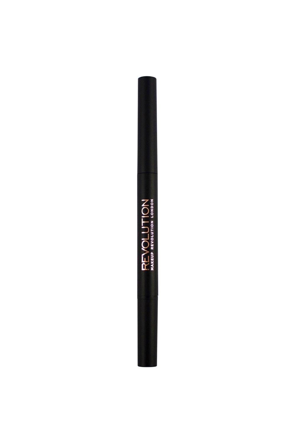 Revolution Duo Brow Definer Pencil Medium Brown Dark Brown image 3