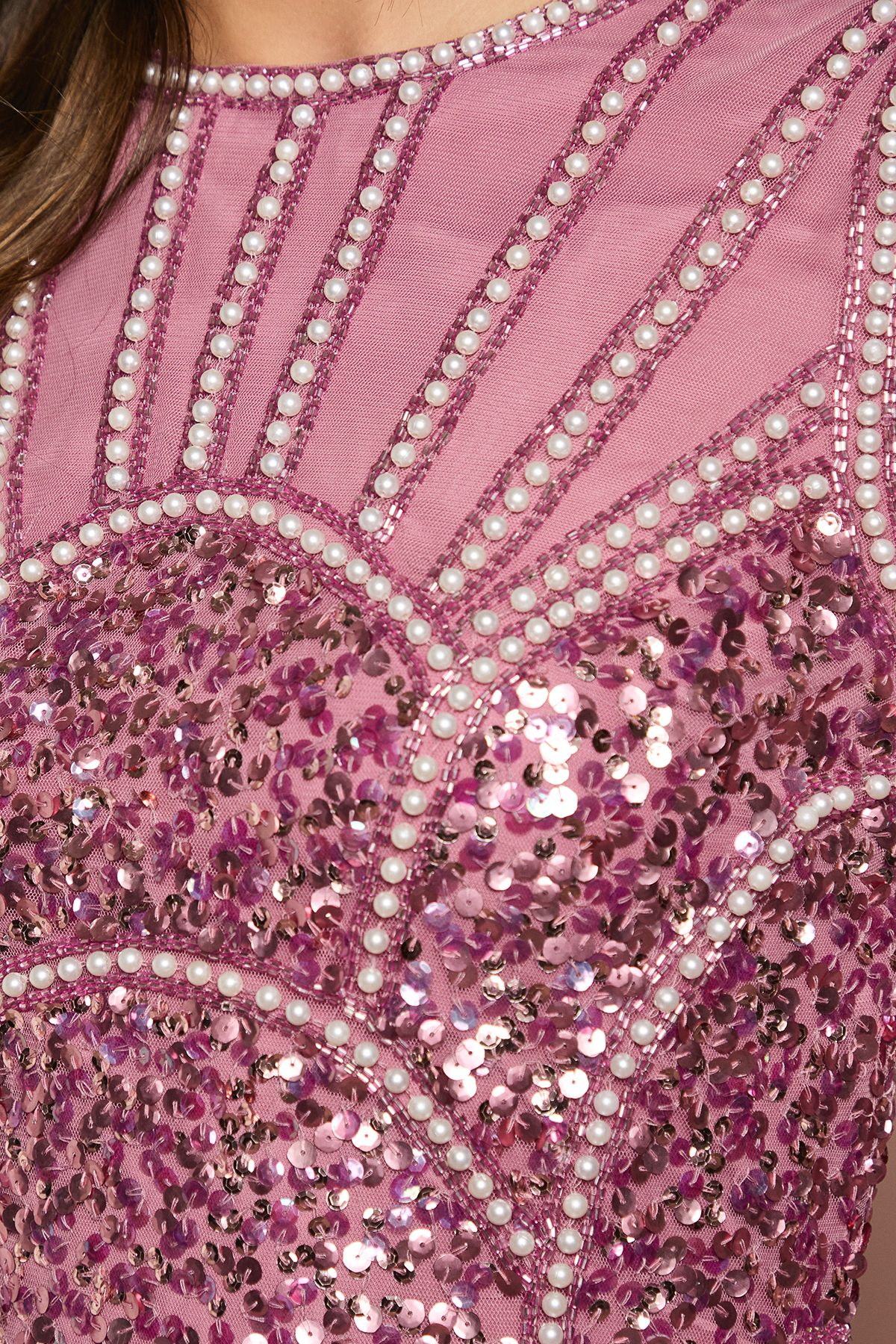 Coast Embellished Long Sleeve Bridesmaid Dress Blush image 5