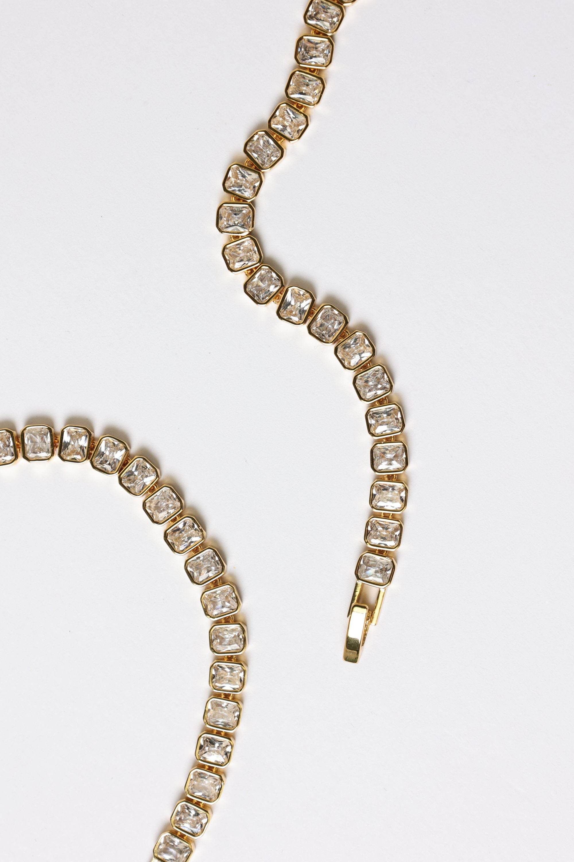 Jon Richard 18K Gold Plated and Crystal Tennis Necklace image 3