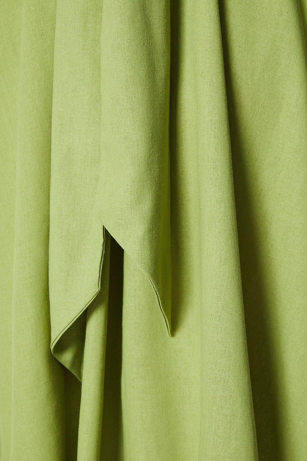 Wallis Principles Linen Blend Belted Midi Dress Chartreuse image 5