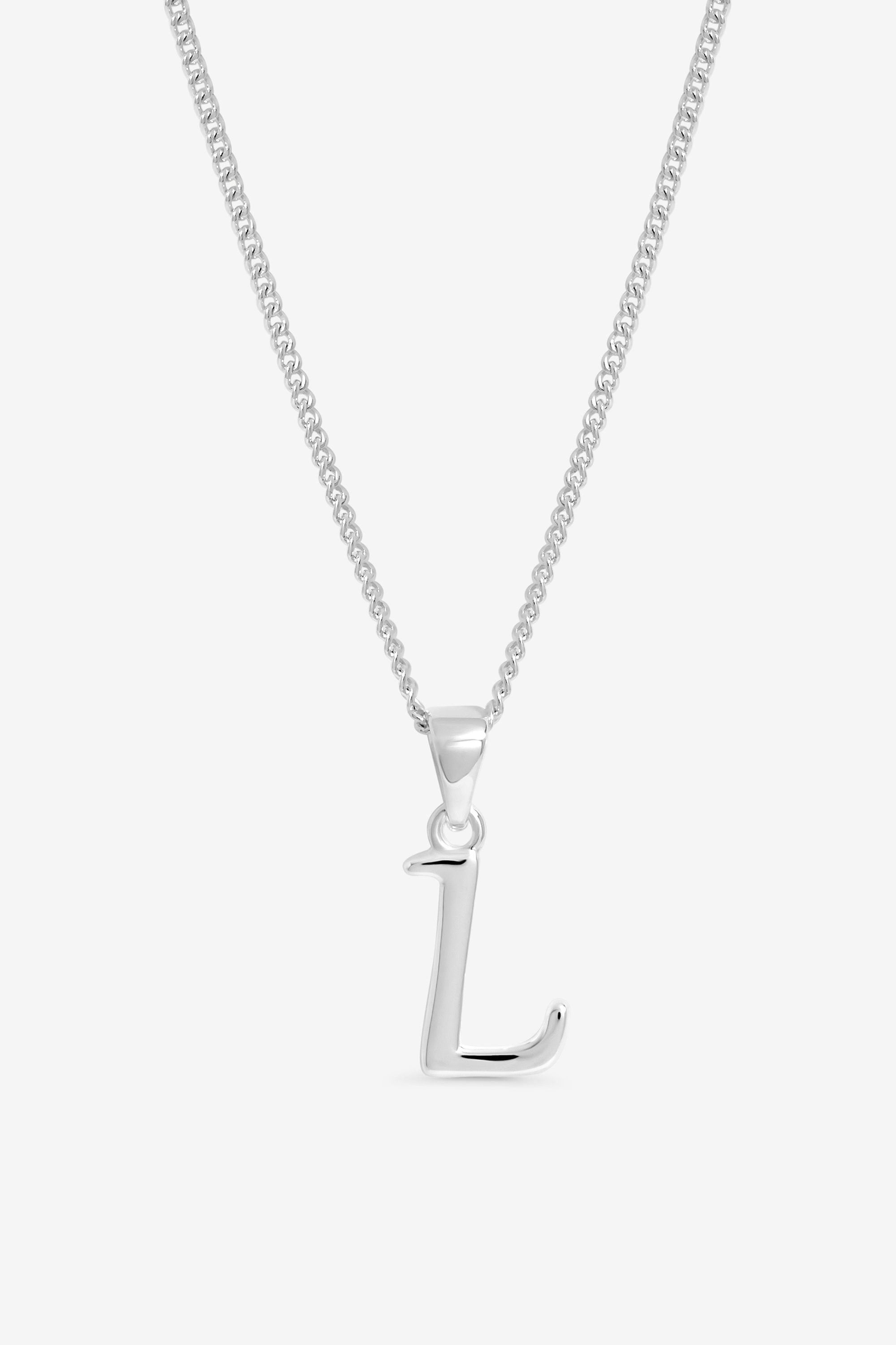 Simply Silver Sterling Silver 925 Initial Pendant - L image 1