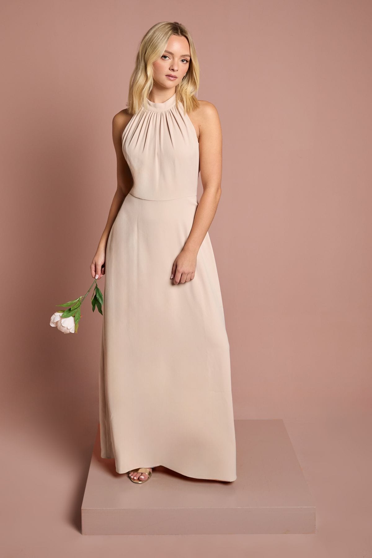Coast Teen Coast Halterneck Bridesmaid Dress Champagne image 1
