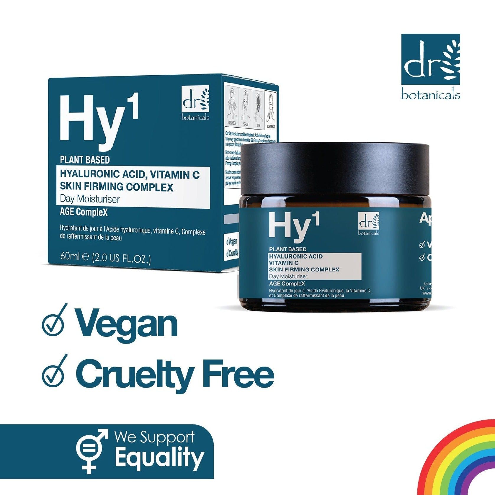 Dr. Botanicals Hyaluronic Acid 1% & Vitamin C 1% & Skin Firming Complex 1% Day Moisturiser 60ml image 4