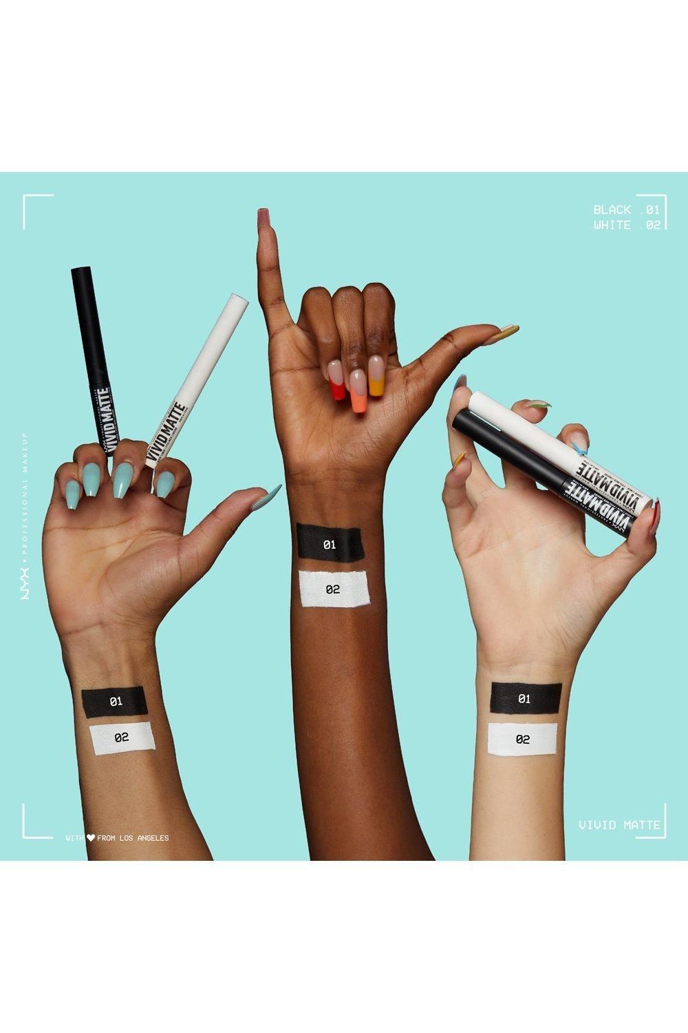 NYX Professional Makeup Vivid Matte Liquid Eyeliner Black image 8