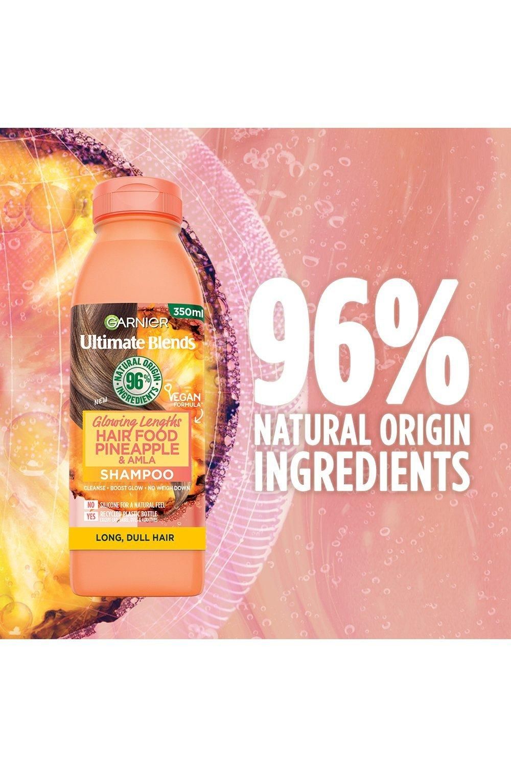 Garnier Ultimate Blends Glowing Lengths Pineapple & Amla Hair Food Shampoo for Long Dull Hair Multi image 4