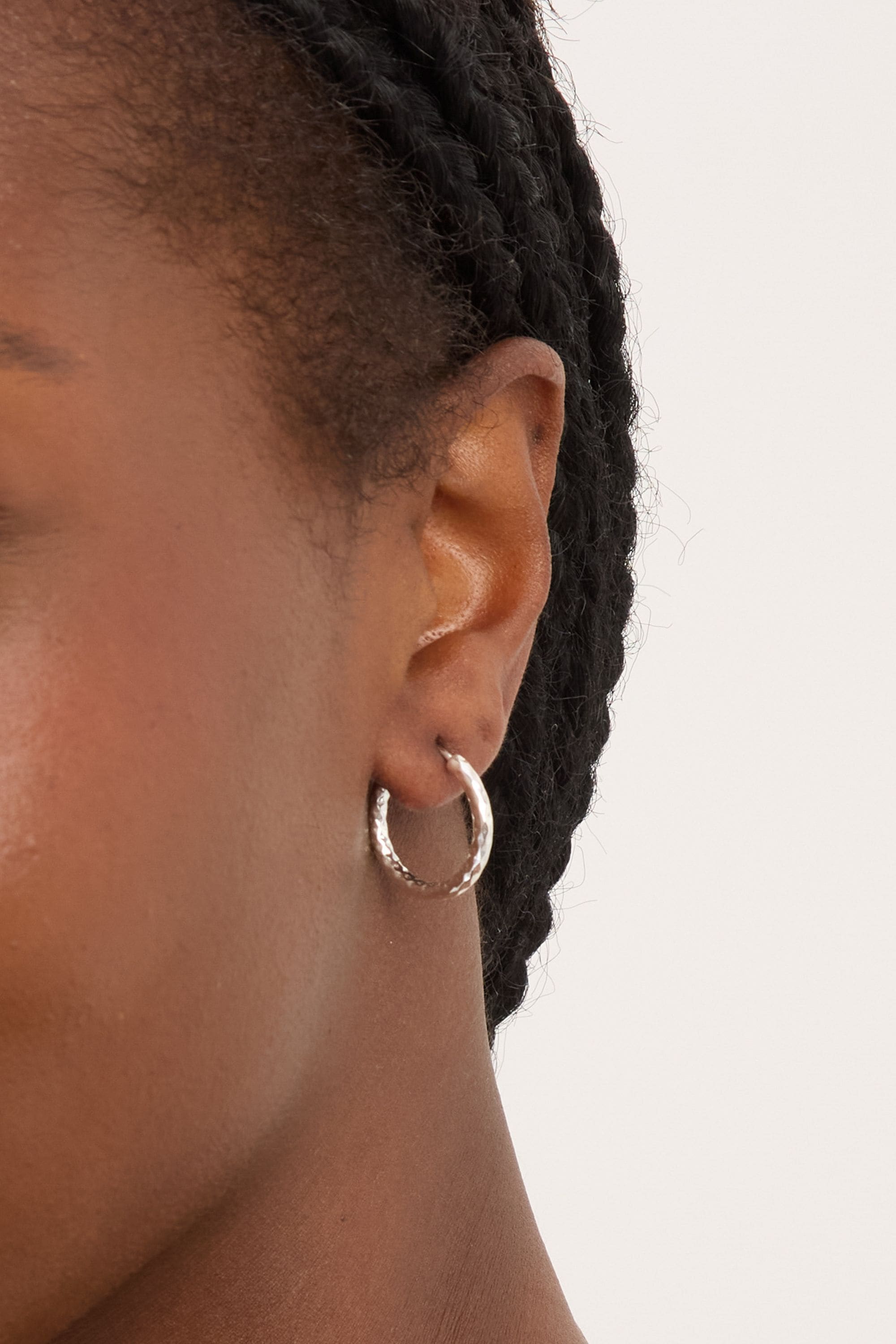 Simply Silver Sterling Silver 925 Polished Diamond Cut Hoop Earrings image 2