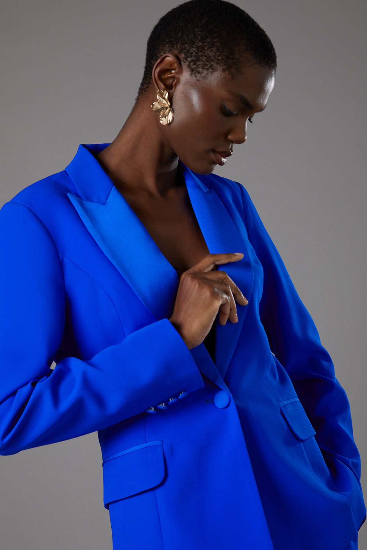 Coast Satin Lapel Blazer Cobalt image 4