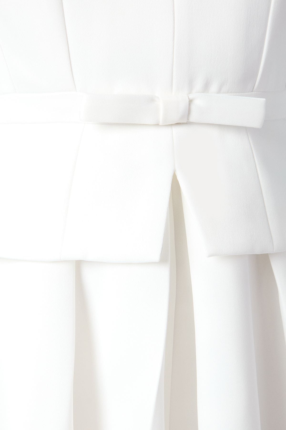 Coast V Neck Bow Detail Full Skirted Midi Wedding Dress Ivory image 5