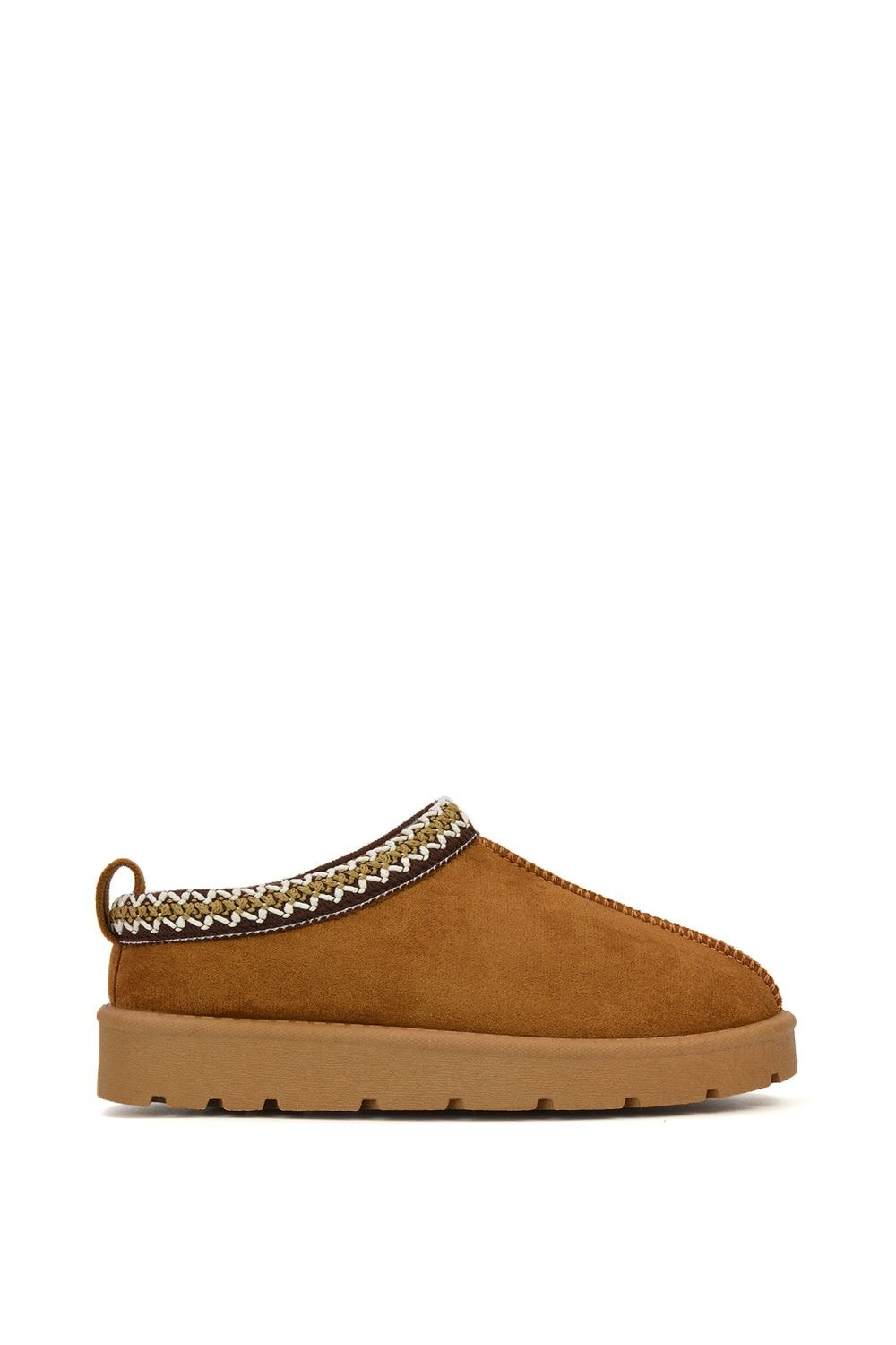 XY London 'Zoe' Aztec Faux Fur Slip On Micro Slippers image 1