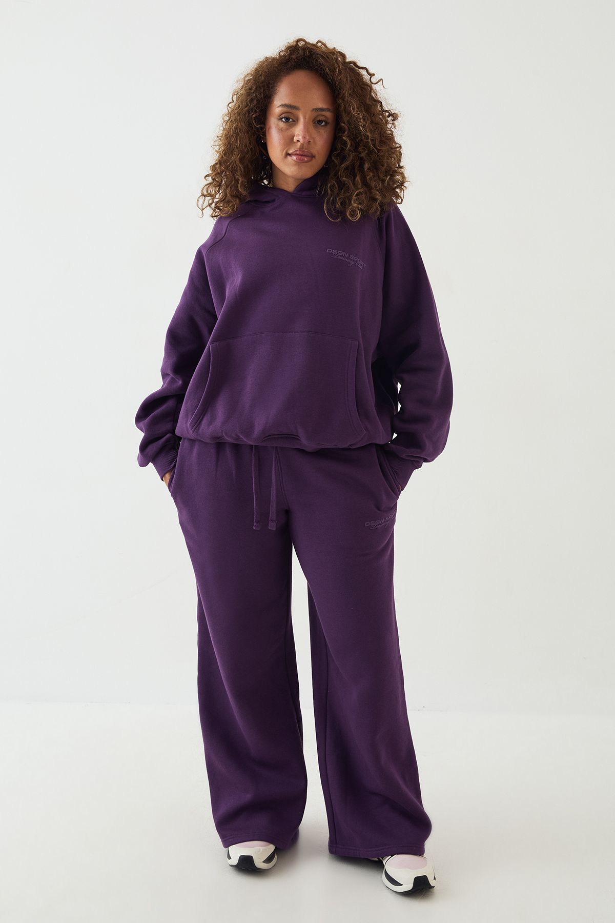 DSGN Studio DSGN Studio Sport Training Club Oversized Hoodie Blackcurrant image 5