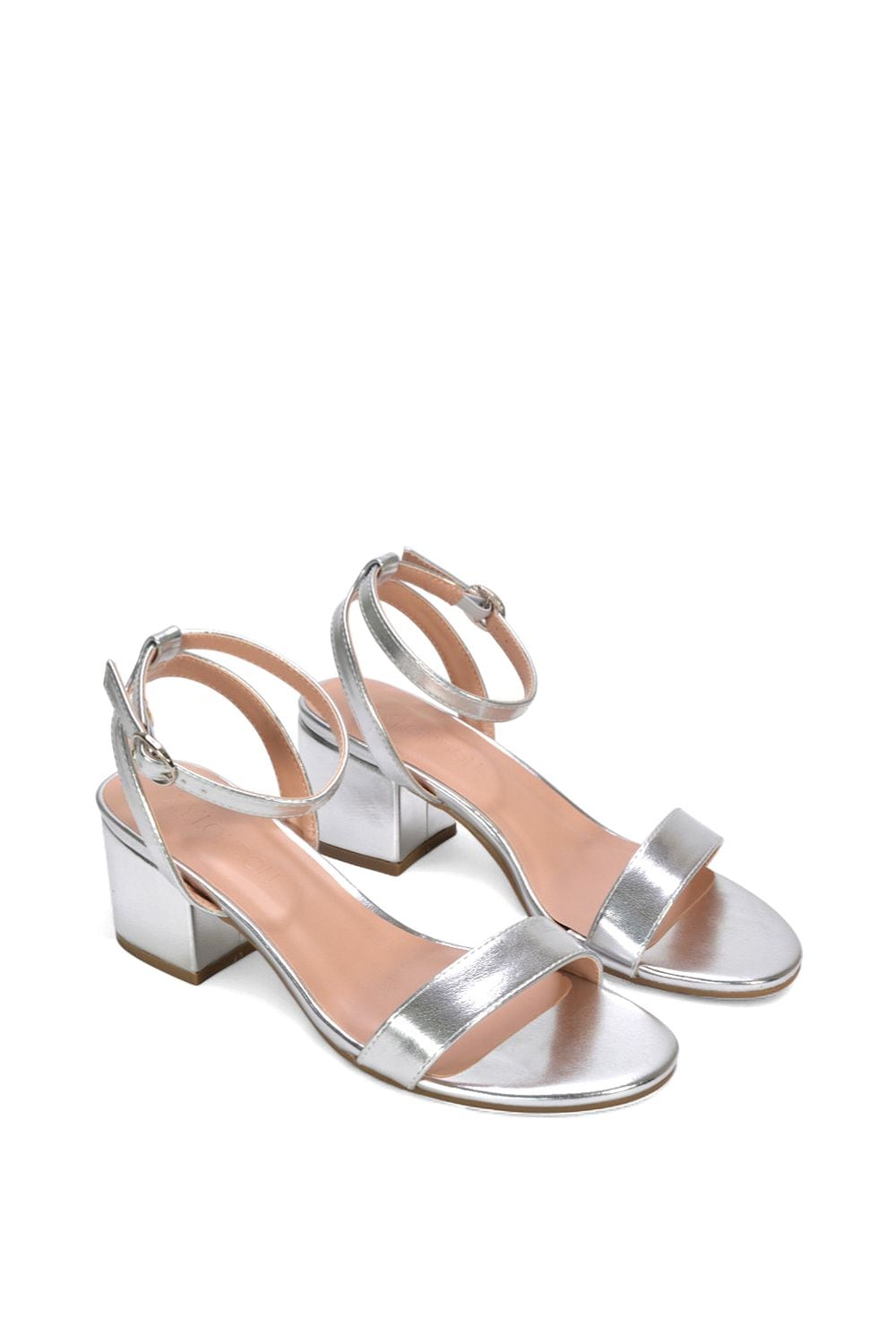 XY London 'Gemma' Low Block Heel Open Toe Strappy Sandal Shoes image 5