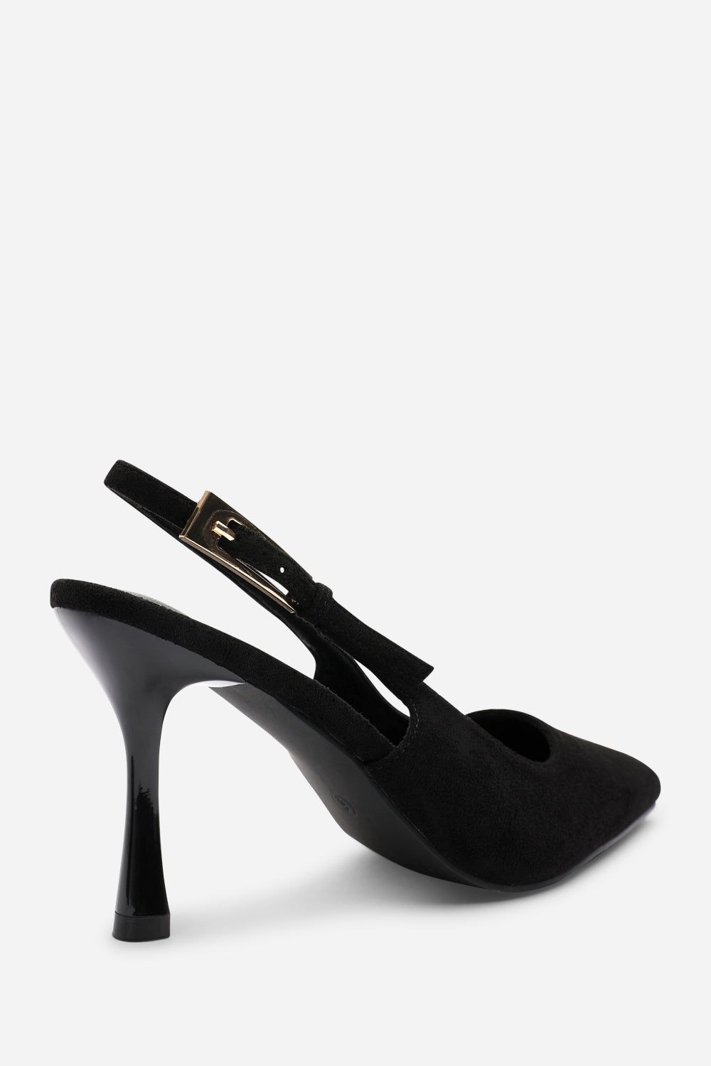 Where's That From 'Tiana' Suede Pointed Toe Sling Back Mid Heel with Buckle Strap image 5