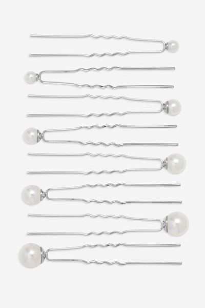 Jon Richard Silver Plated Pearl Pins