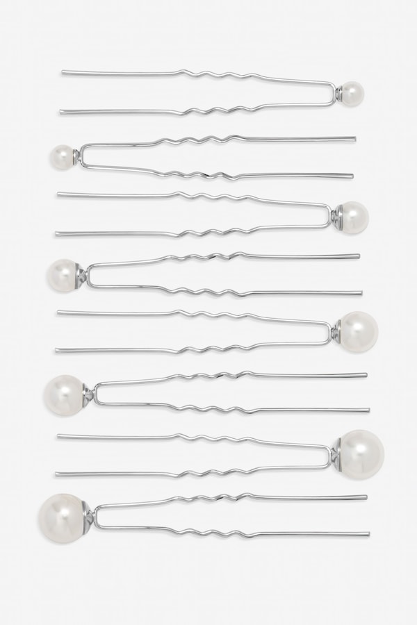 Jon Richard Silver Plated Pearl Pins