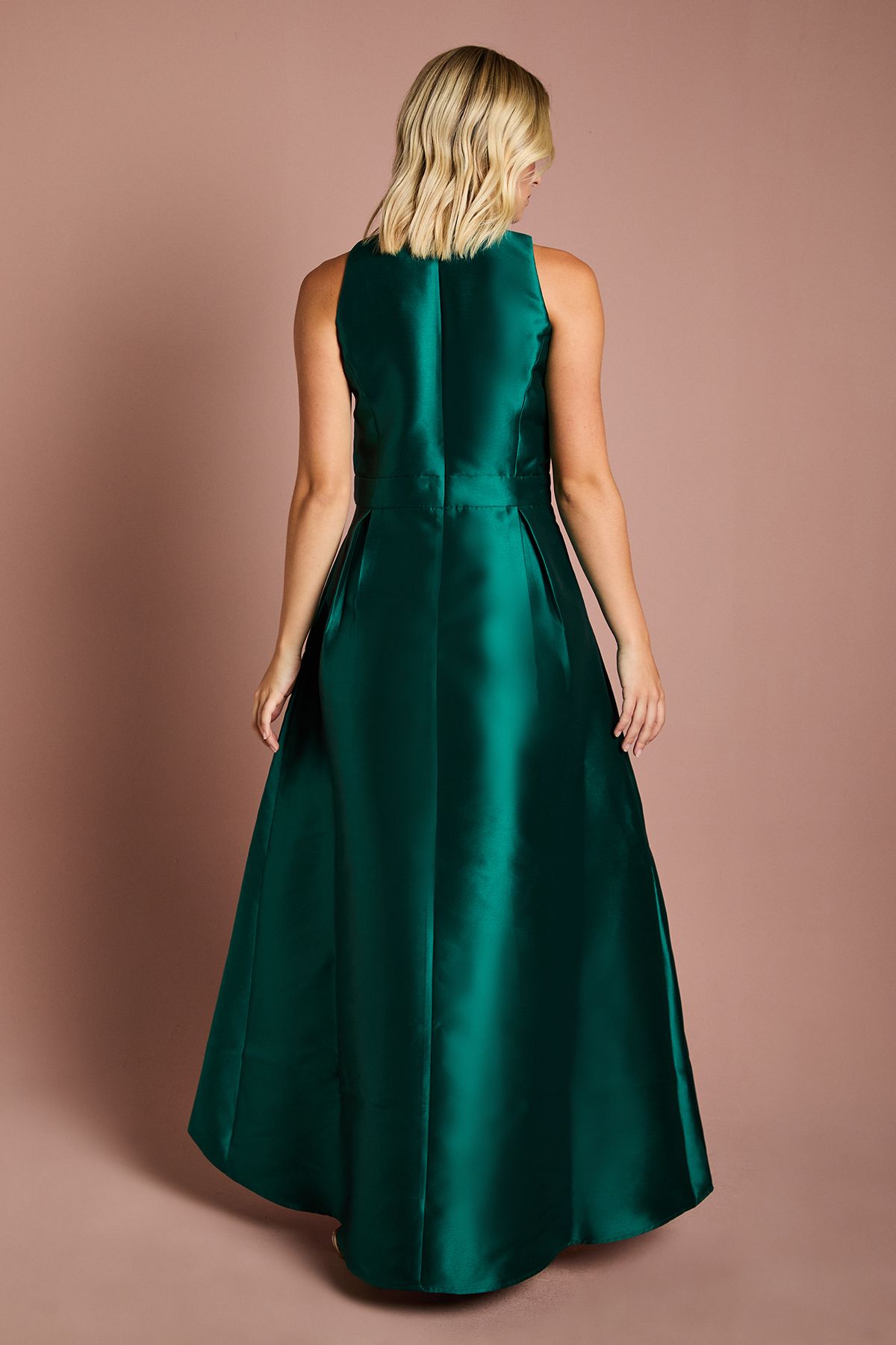Coast Teen Coast Twill Waterfall Bridesmaid Dress Emerald image 3