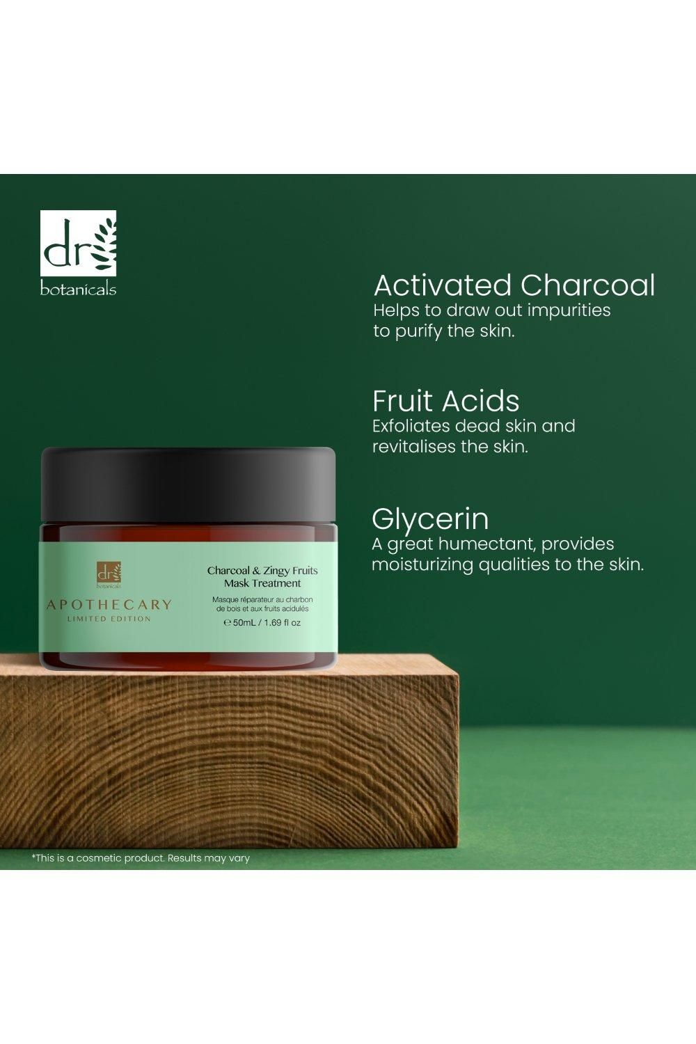 Dr. Botanicals Charcoal & Zingy Fruits Treatment Mask 50ml image 4
