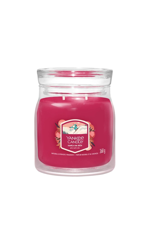 Yankee Candle Signature Medium Jar Santa On Skis Multi