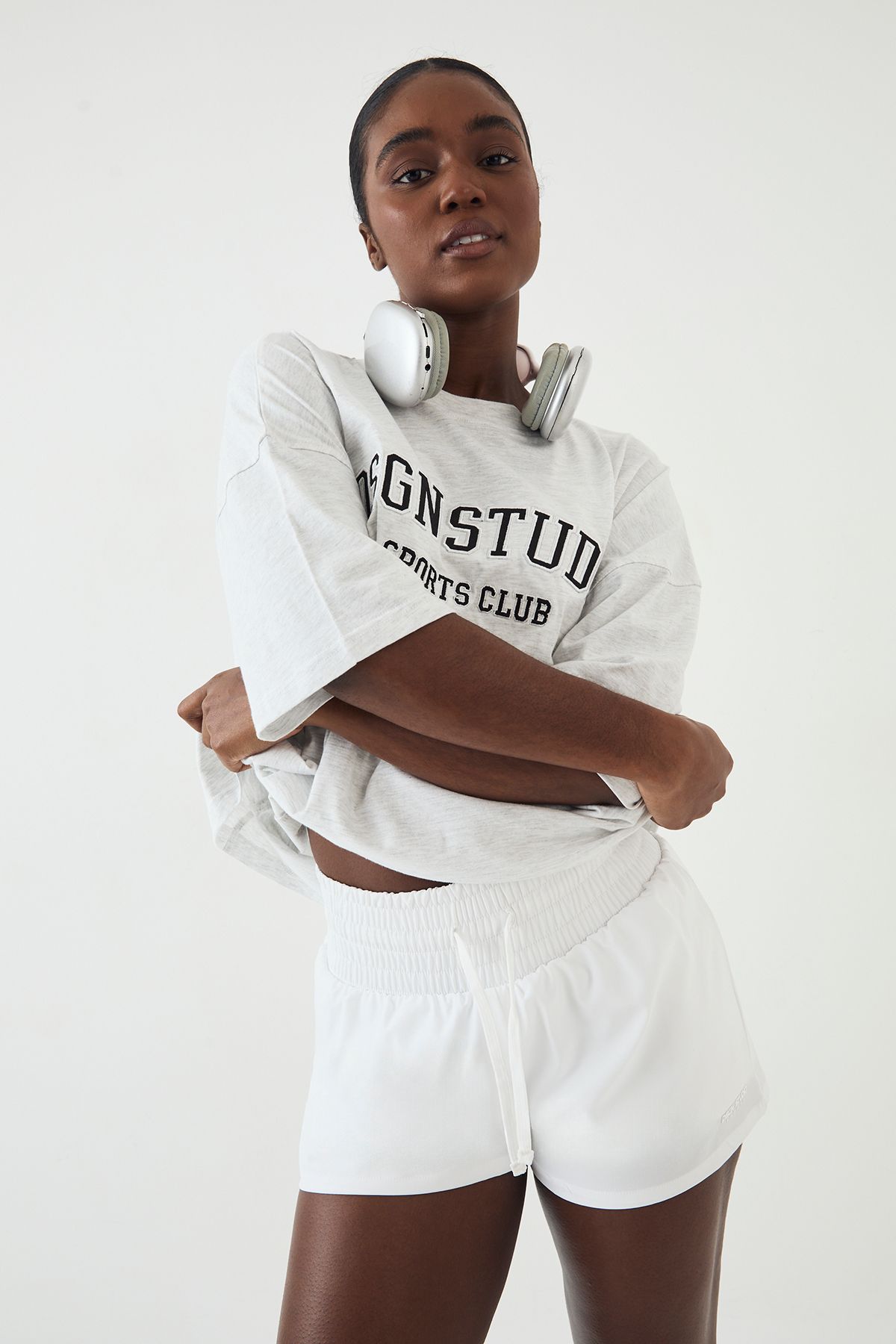 DSGN Studio DSGN Studio Applique Oversized T-shirt Ash Grey image 3