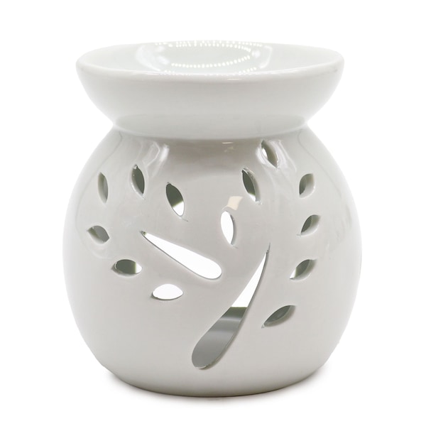 KDMD Lrg Classic White Oil Burner - Tree Cut-out