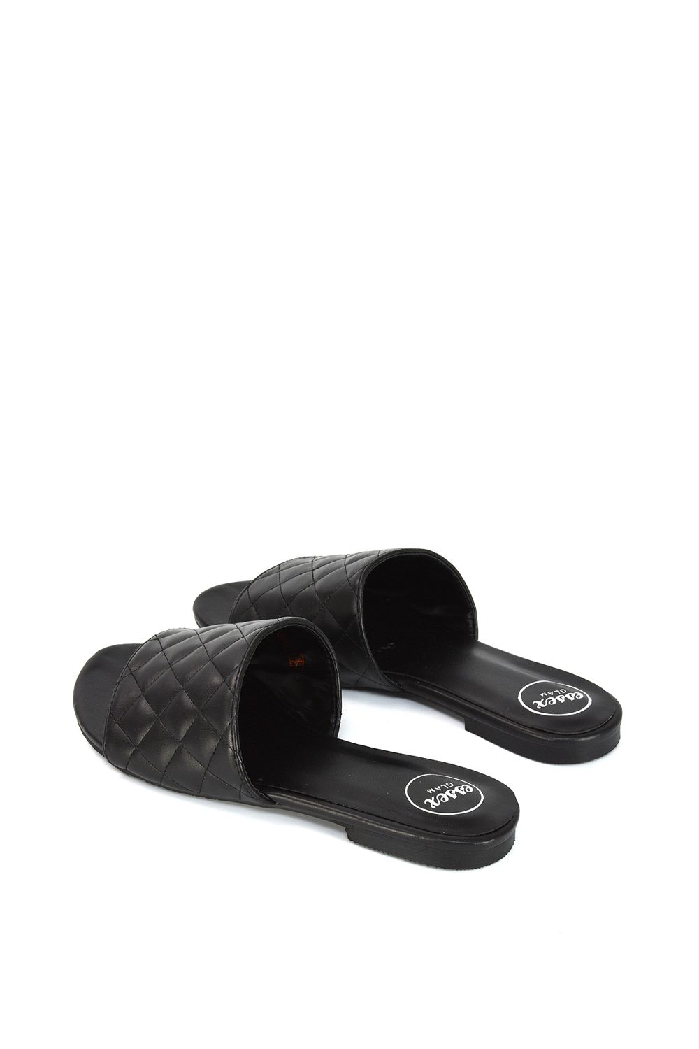 XY London 'Saylor' Quilted Detail Strappy Sandal Flat Sliders image 4