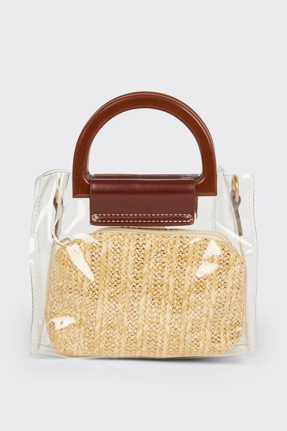 Dorothy Perkins Mini Satchel Bag Cream image 2