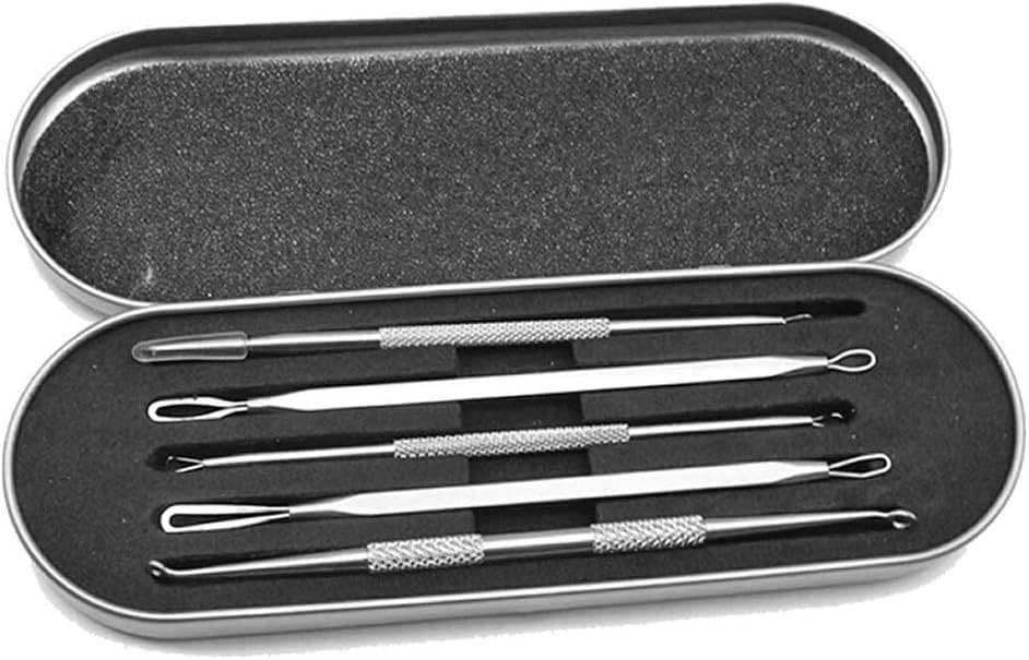 KAV Comedone Extractor Kit 5-Piece Blackhead Remover Tool Set with Storage Case image 2