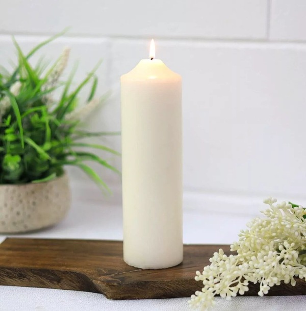 Marco Paul Large Pillar Candles Unscented Candle Ivory Church Candles