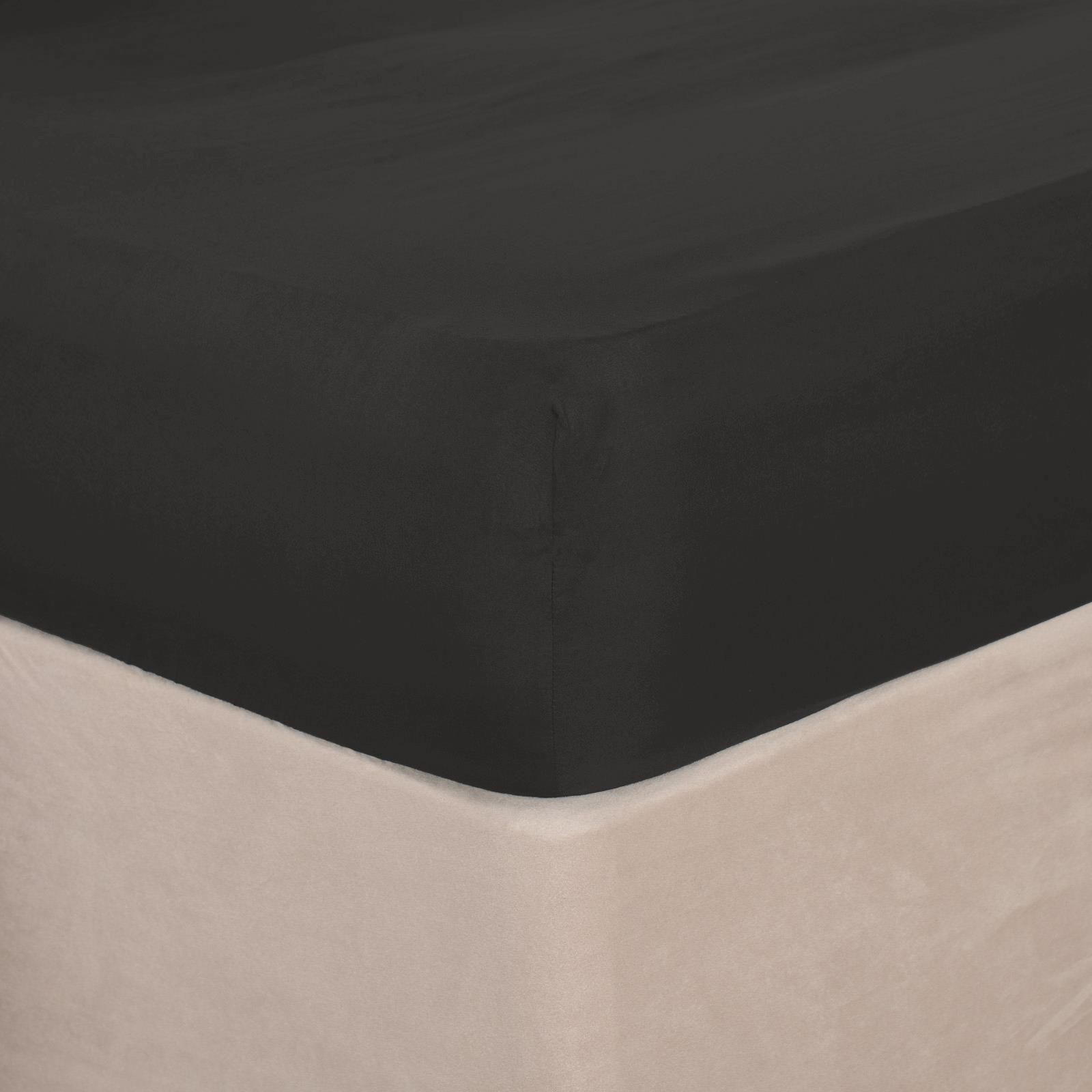 OHS Easy Care Plain Dyed Polycotton Fitted Bed Sheet image 3