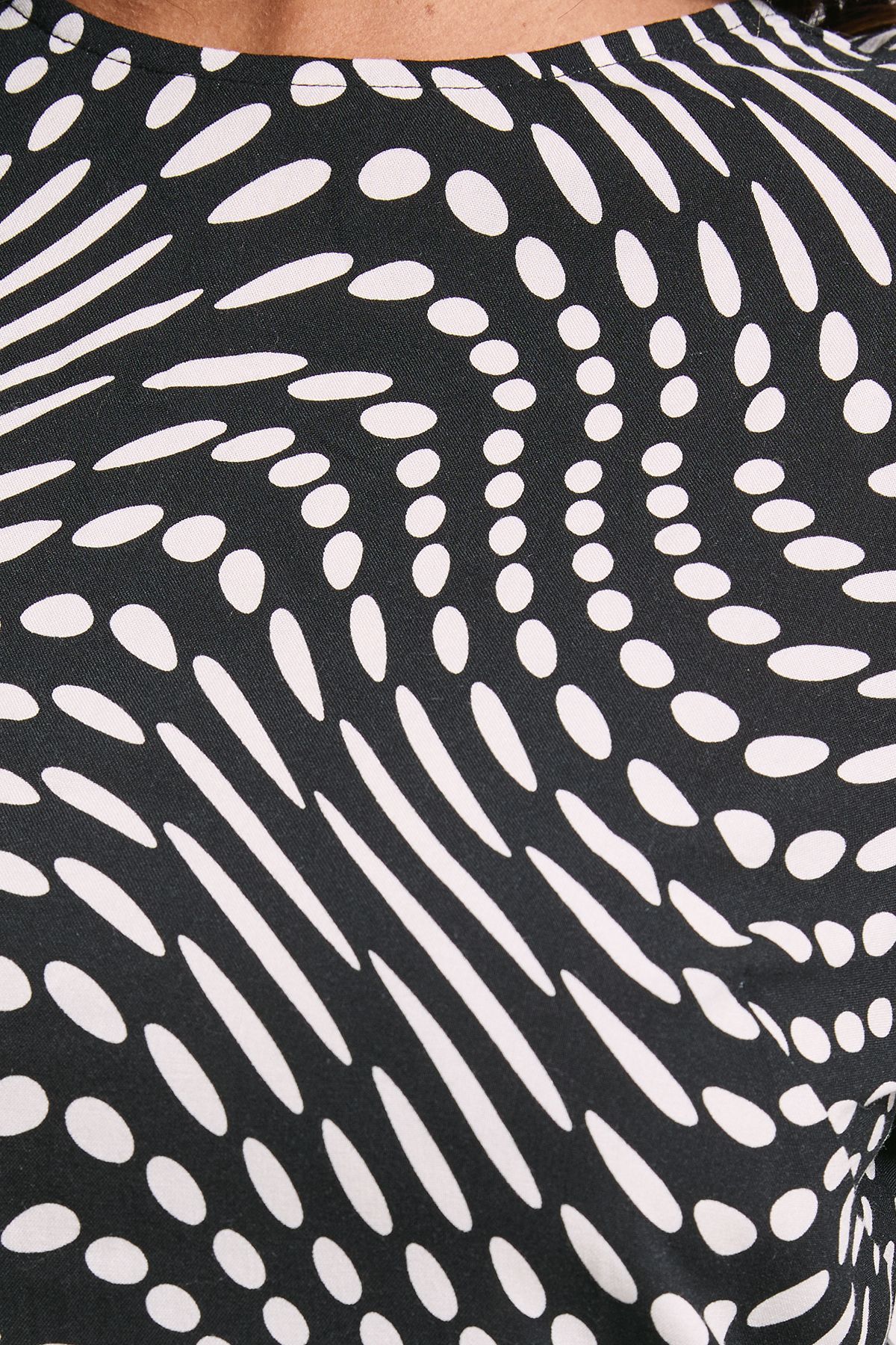 Dorothy Perkins Mono Spot Dropped Waist A-line Midi Dress Mono image 5