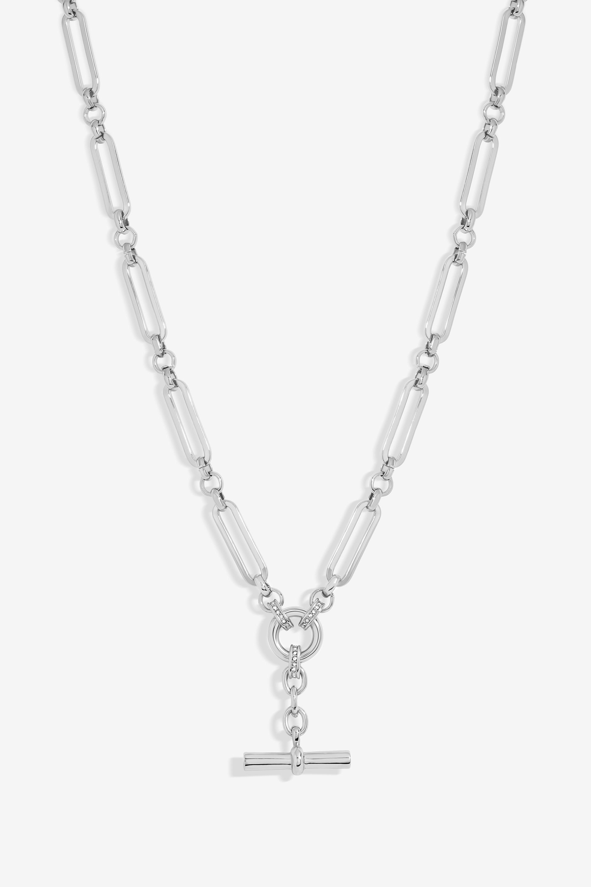 Jon Richard Silver Plated T Bar Necklace image 1