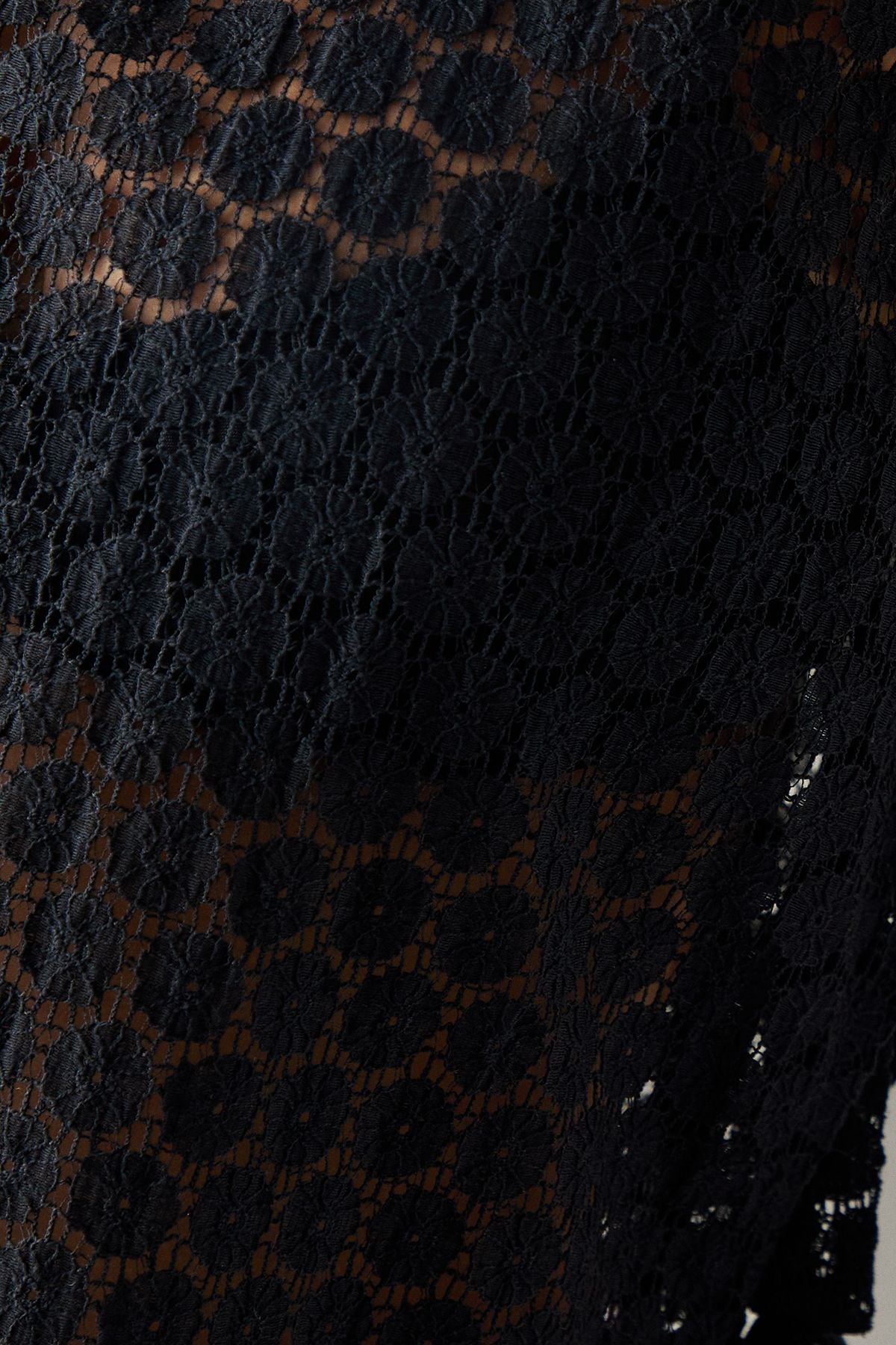 Warehouse Crochet Tie Side Tank Top Black image 5