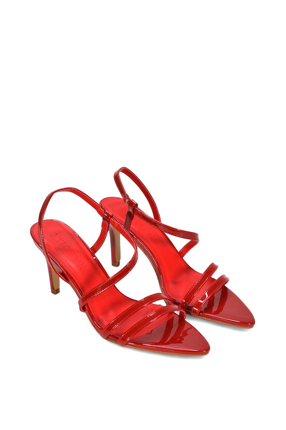 XY London 'Theodora' Strappy Pointed Toe Stiletto Heel Sandal Shoes image 5