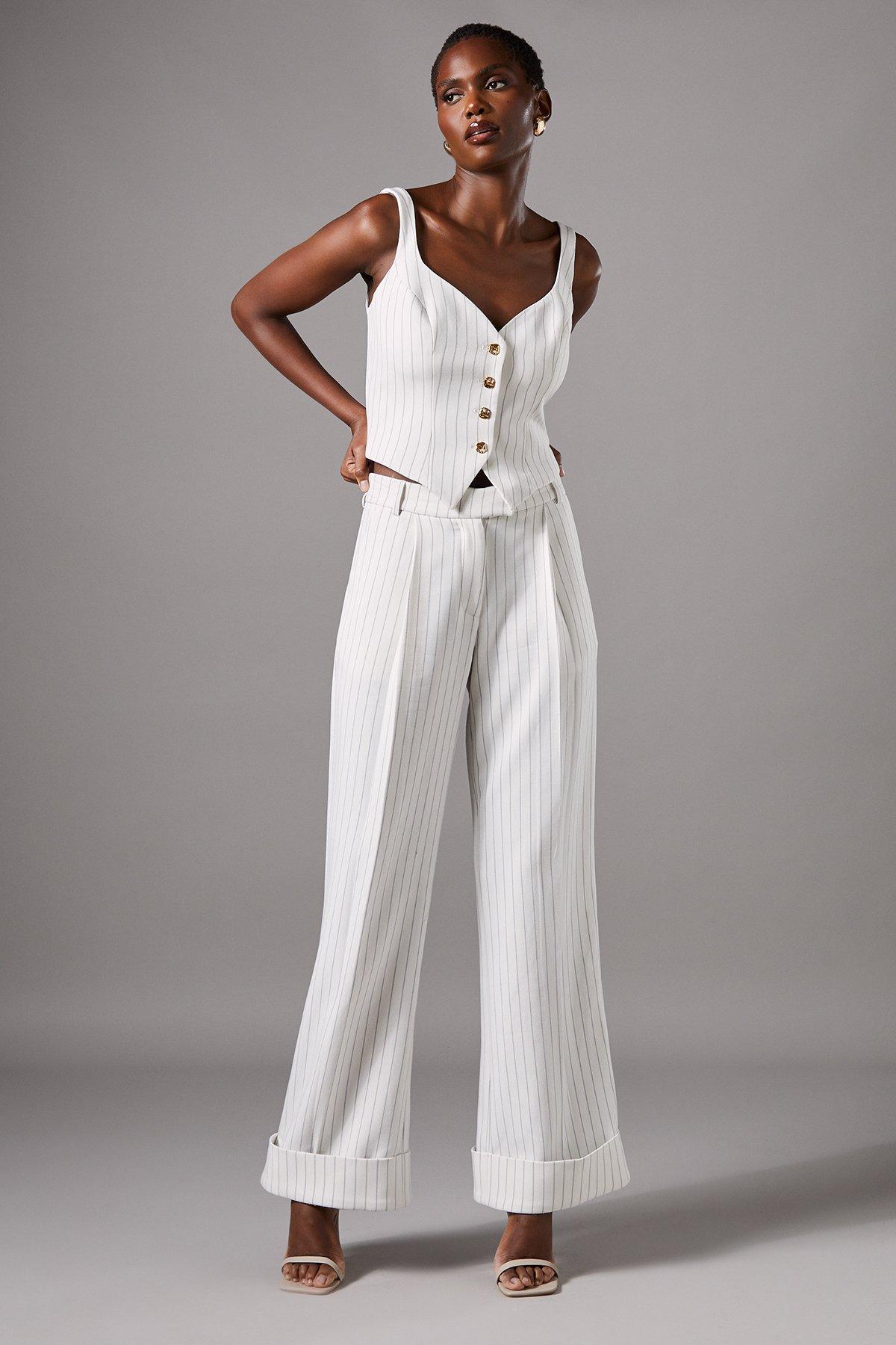 Coast Pinstripe Wide Leg Trousers Stripe image 2