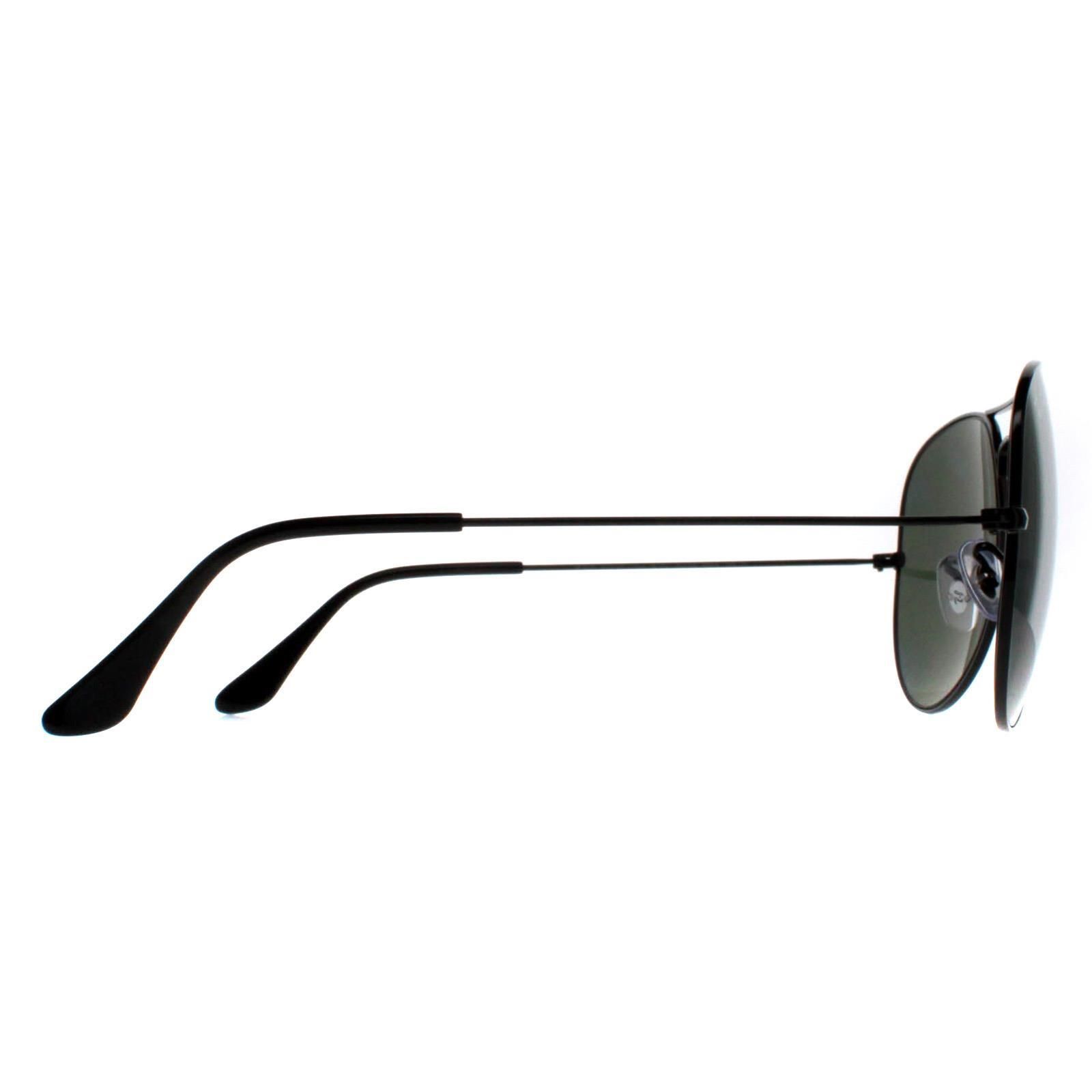 Ray-Ban Aviator Black Green Polarized Aviator 3025 Sunglasses image 4